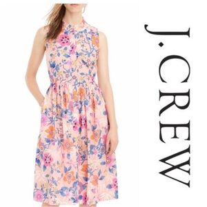 J.Crew Liberty Pavilion Colorful Floral Print MIDI dress.